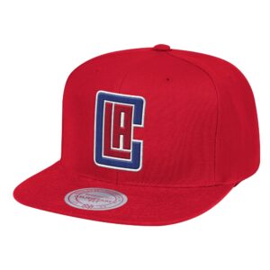 Mitchell & Ness Team Ground Snapback Los Angeles Clippers Hat Red 748553