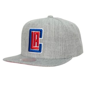 Mitchell & Ness Team Heather 2.0 Snapback Los Angeles Clippers Hat White 748596