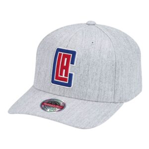 Mitchell & Ness Team Heather Classic Red Snapback Los Angeles Clippers Hat Grey 748600