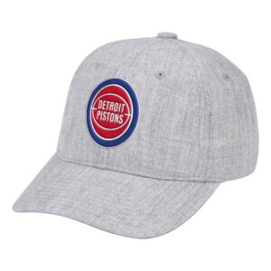 Mitchell & Ness Team Heather Dad Strapback HWC Detroit Pistons Hat Grey 743645