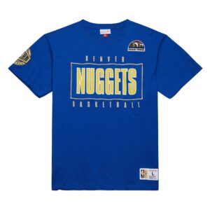 Mitchell & Ness Team OG 2.0 Premium SS Vintage Logo Denver Nuggets T-Shirt Blue 744326