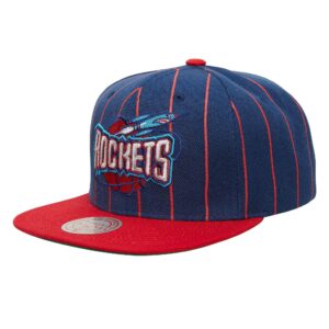 Mitchell & Ness Team Pin Snapback HWC Houston Rockets Hat Blue 747247