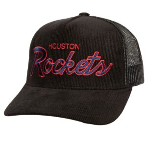 Mitchell & Ness Times Up Trucker HWC Houston Rockets Hat Black 748181