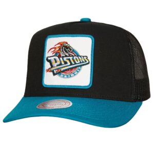 Mitchell & Ness Truck It Trucker Snapback HWC Detroit Pistons Hat Black 743692