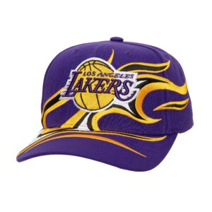 Mitchell & Ness Turn and Burn Pro Snapback Los Angeles Lakers Hat Violet 749650