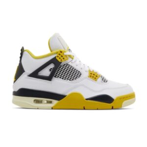 Wmns Air Jordan 4 Retro Vivid Sulfur Sneakers Grey AQ9129 101