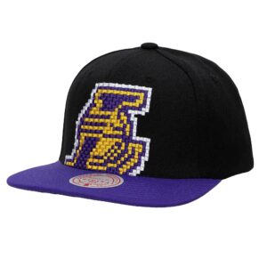 Mitchell & Ness 8 Bit XL Snapback HWC Los Angeles Lakers Hat Black 750347