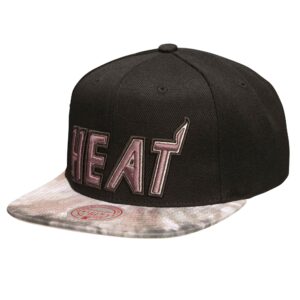 Mitchell & Ness Blitzed Snapback HWC Miami Heat Hat Black 753503