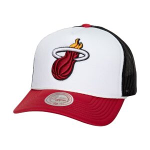 Mitchell & Ness Blocker Trucker Miami Heat Hat White 751887