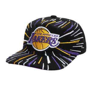 Mitchell & Ness Burst Deadstock Snapback Los Angeles Lakers Hat Black 754495