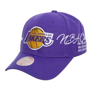 Mitchell & Ness Champ Wrap Pro Snapback Los Angeles Lakers Hat Violet 754540