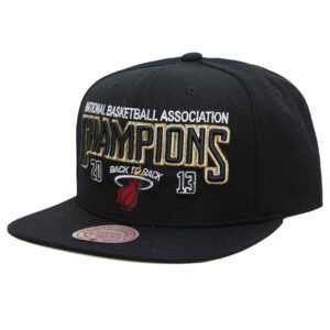 Mitchell & Ness Champs Snapback HWC Miami Heat Hat Black 752956