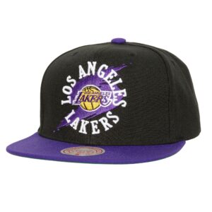 Mitchell & Ness Circle Splash Snapback Los Angeles Lakers Hat Black 749867