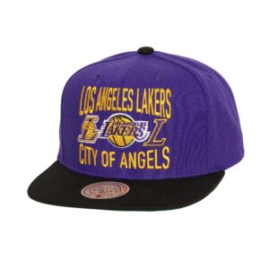 Mitchell & Ness City Love Snapback Los Angeles Lakers Hat Violet 749913