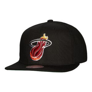 Mitchell & Ness Conference Patch Snapback HWC Miami Heat Hat Black 751924