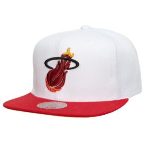 Mitchell & Ness Core Basic Snapback HWC Miami Heat Hat White 753478