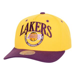 Mitchell & Ness Crown Jewels Pro Snapback HWC Los Angeles Lakers Hat Purple/Yellow 749973