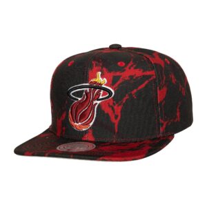 Mitchell & Ness Down For All Snapback HWC Miami Heat Hat Pink 751989