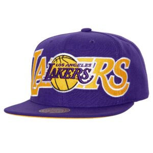 Mitchell & Ness Full Frontal Snapback Los Angeles Lakers Hat Violet 749844