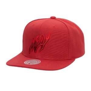 Mitchell & Ness Monochromatic Snapback HWC Miami Heat Hat Red 753272