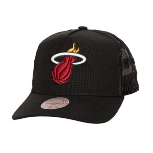 Mitchell & Ness Monogram Trucker Miami Heat Hat Black 753526