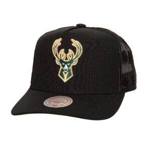 Mitchell & Ness Monogram Trucker Milwaukee Bucks Hat Black 756751