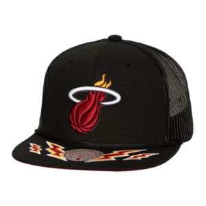 Mitchell & Ness Recharge Trucker Miami Heat Hat Black 754138