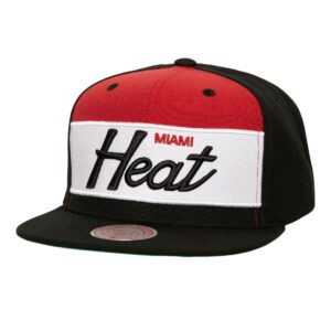 Mitchell & Ness Retro Sport Snapback HWC Miami Heat Hat Black 751959