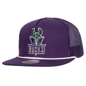 Mitchell & Ness Roper Trucker HWC Milwaukee Bucks Hat Violet 756760