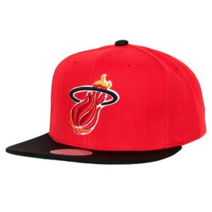 Mitchell & Ness Side Core 2.0 Snapback HWC Miami Heat Hat Red 752921