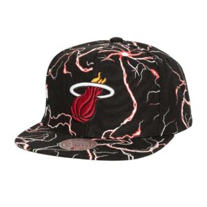 Mitchell & Ness Storm Season Snapback Miami Heat Hat Black 751936