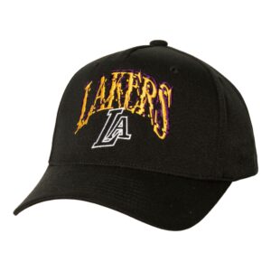 Mitchell & Ness Suga Glitch Stretch Snapback Los Angeles Lakers Hat Black 749904