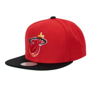 Mitchell & Ness Team 2 Tone 2.0 Snapback HWC Miami Heat Hat Red 753286