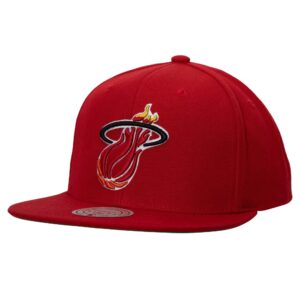 Mitchell & Ness Team Ground 2.0 Snapback HWC Miami Heat Hat White 753277