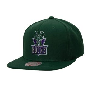 Mitchell & Ness Team Ground 2.0 Snapback HWC Milwaukee Bucks Green Hat Green 756256