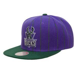 Mitchell & Ness Team Pin Snapback HWC Milwaukee Bucks Hat Red 755765