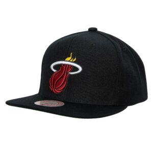 Mitchell & Ness Top Spot Snapback HWC Miami Heat Hat Black 752944