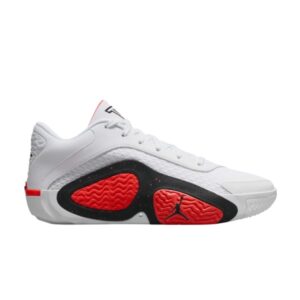 Air Jordan Tatum 2 White Bright Crimson Sneakers Black FJ6457 106