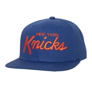 Mitchell & Ness 90's Draft Day Snapback New York Knicks Cap Blue 766846