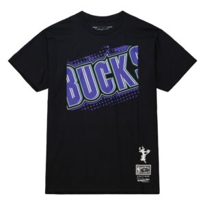 Mitchell & Ness Big Face 7.0 SS Tee Milwaukee Bucks Black 758490