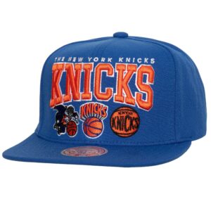 Mitchell & Ness Champ Stack Snapback HWC New York Knicks Baseball Cap Blue 765778