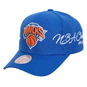 Mitchell & Ness Champ Wrap Pro Snapback New York Knicks Baseball Cap Blue 766851