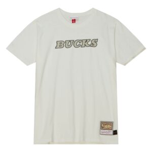 Mitchell & Ness Cream SS Tee Milwaukee Bucks Black 758877