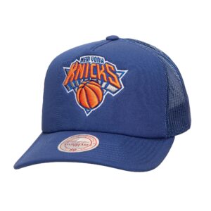 Mitchell & Ness Evergreen Trucker Snapback New York Knicks Baseball Cap Blue 765574