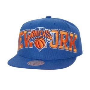 Mitchell & Ness Full Frontal Snapback New York Knicks Cap Blue 765622