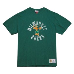 Mitchell & Ness Legendary Slub SS Green Tee Milwaukee Bucks White 758898