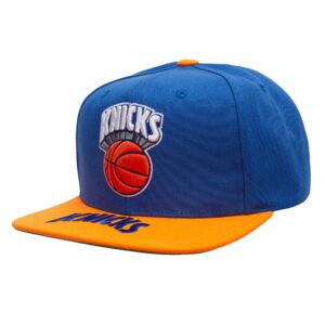 Mitchell & Ness Logo Bill Snapback HWC New York Knicks Baseball Cap Grey 765791