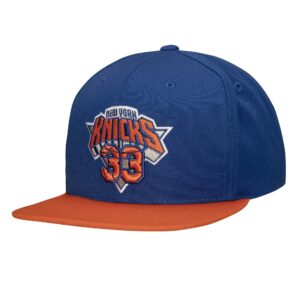 Mitchell & Ness Number Lock Snapback New York Knicks Patrick Ewing Cap White 766977