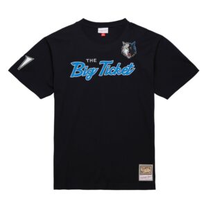 Mitchell & Ness Premium Nickname SS Tee Vintage Logo Minnesota Timberwolves Kevin Garnett Red 760529