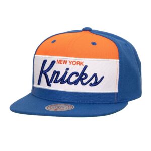 Mitchell & Ness Retro Sport Snapback HWC New York Knicks Baseball Cap Blue 765659